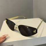 Laoping 2025 новые солнцезащитные очки без оправы с бриллиантами и бриллиантами, женские высококачественные солнцезащитные очки, модные фотоочки