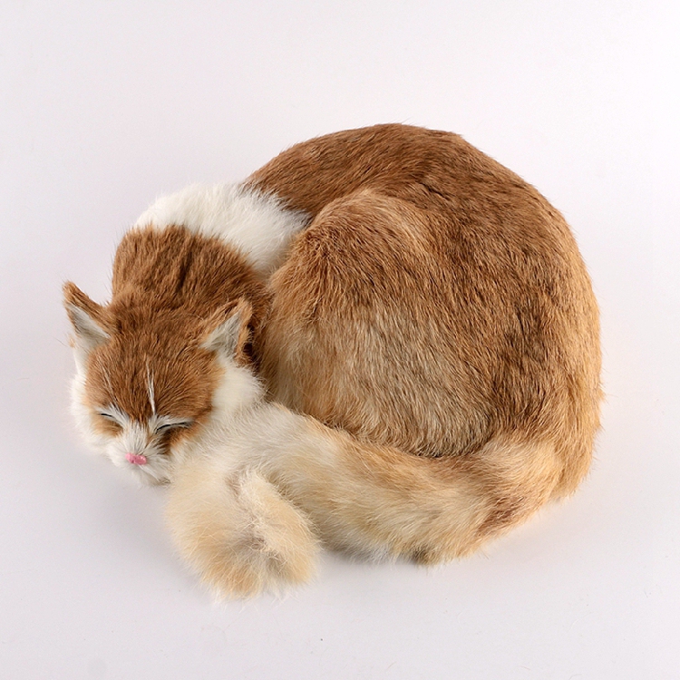 Simulated Cat Sleeping Cat Big Cat Creative Gift Home Decoration Ornaments Plush Toy Animal Model Birthday Gift