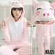 Flannel khủng long đỏ gia súc động vật bộ đồ ngủ liền kề nữ hoạt hình mùa thu và mùa đông nam dày đôi dịch vụ nhà cha mẹ giày con đồ ngủ nam