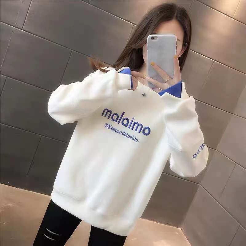 Pregnant woman Spring and autumn clothes 2022 New spring loose fake two blouses Two blouses Long sleeves Korean version of pregnant women's necropolis