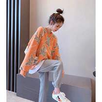 2022 new stacks wearing pregnant womens sweatshirt womens early spring blouses design senses spring thin and pregnant women leave two waves