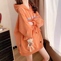Gentle spring gestation for pregnant women with small Bear Weakerwear woman mid length 2022 spring and autumn bursting with design sensation pregnant woman blouses