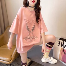 Pregnant womens clothes hot mom postpartum short-sleeved t-shirt womens summer clothes 2021 new Korean version of pregnant women loose half-sleeved top