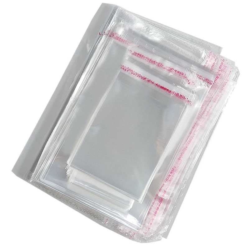 Opp self-adhesive sealing 9*19 double layer 8 silk transparent bag plastic bag mobile phone film bag