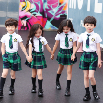 Kindergarten uniforms Summer dress children graduation class uniforms English chorus uniforms primary and secondary school uniforms for boys and girls short sleeves