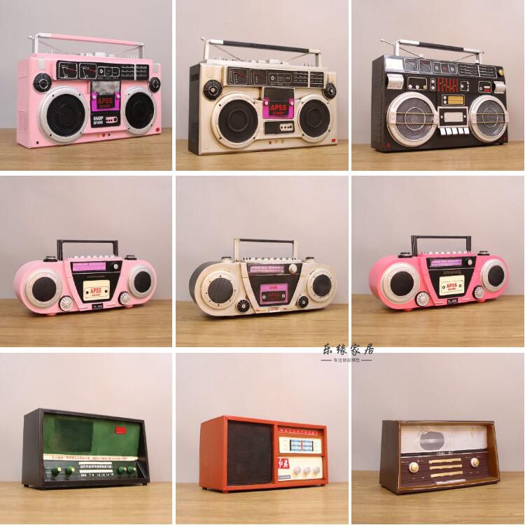 Retro Old-fashioned Radio Telephone TV fan Camera Camera Projector Camera Projectsheet Model Pendulum-Taobao