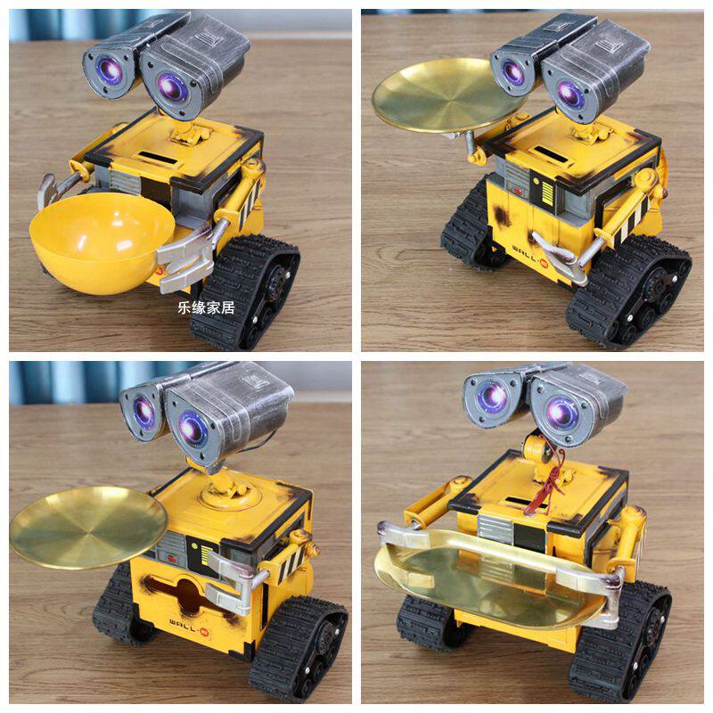 WALL-E robot Wall-E retro wrought iron model decoration decoration tin creative craft gift decoration money box gift