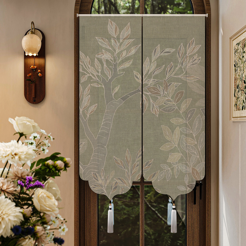 French-Style Vintage Linen Door Curtain, No-Drill Semi-Blackout Kitchen Hanging Curtain, 2026 Designer Model, High-End Partition for Entryway French-Style Vintage Linen Door Curtain, No-Drill Semi-Blackout Kitchen Hanging Curtain, 2026 Designer Model, High-End Partition for Entryway