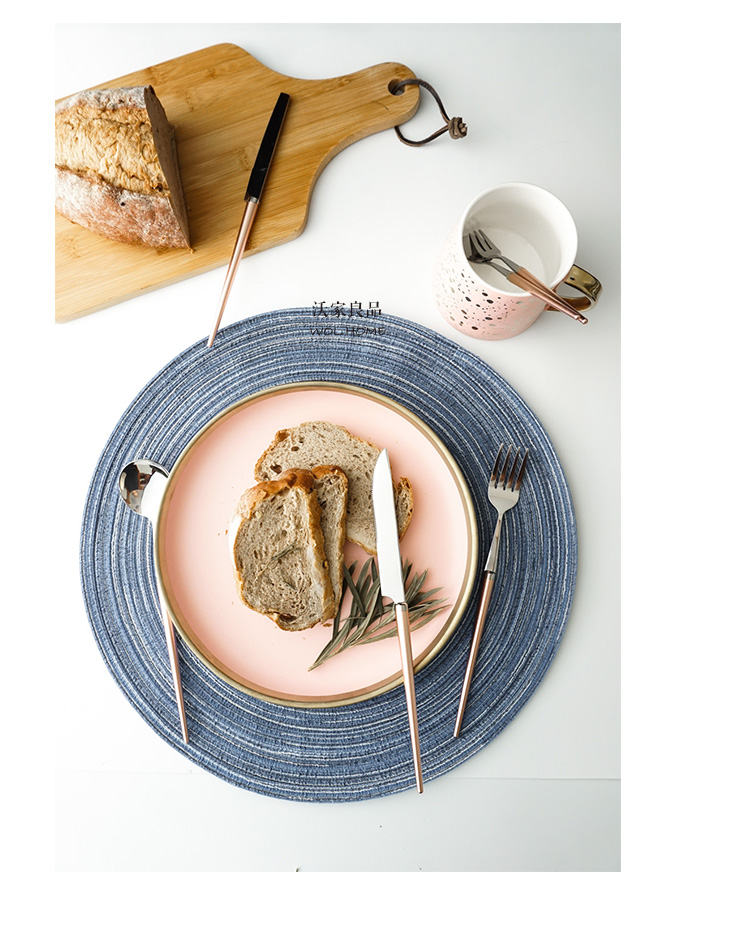 Bộ đồ ăn màu hồng phương Tây dao kéo muỗng đặt trái cây ngã ba món tráng miệng muỗng bánh mì dao dao Tây ngòi dao nĩa muỗng khay đựng đồ ăn