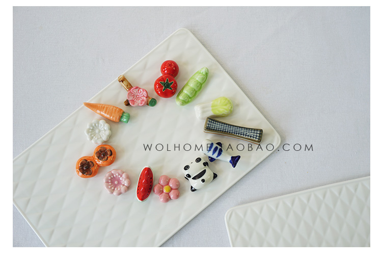Đũa gốm dễ thương Wojia Đũa Super Mạnh Đũa Gối Phong cách Nhật Bản Đũa Giữ Bộ đồ ăn Đũa Đứng đĩa giấy dùng 1 lần