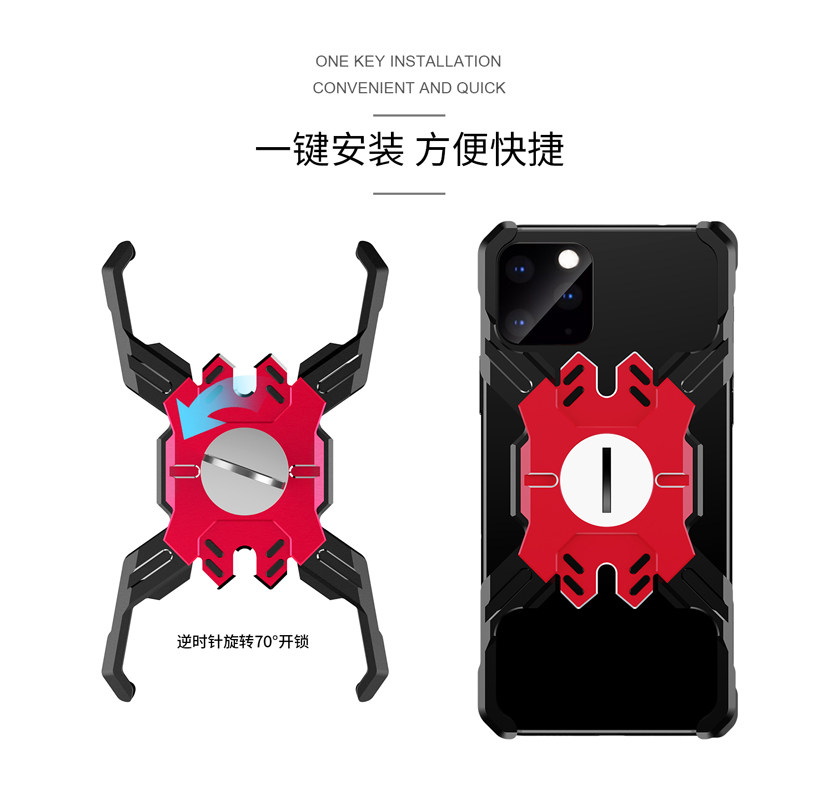 Kylin Armor Heroes Bracket Aluminum Metal Shell Case Cover for Apple iPhone 11 Pro Max & iPhone 11 Pro & iPhone 11
