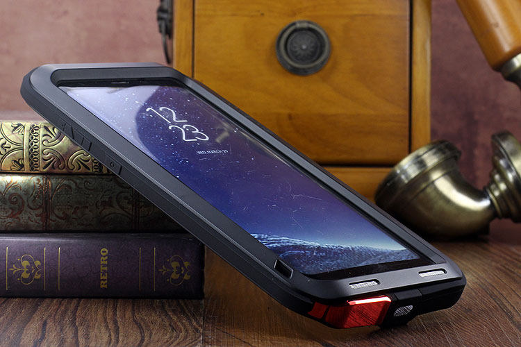 LOVE MEI Powerful Water Resistant Shockproof Dust/Dirt/Snow Proof Aluminum Metal Outdoor Heavy Duty Case Cover for Samsung Galaxy S8 & Samsung Galaxy S8 Plus