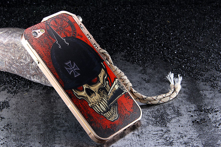 KANENG Mechanical Arm Trigger Aluminum Bumper Metal Frame Cameo PC Back Case Cover for Apple iPhone 6S/6 & iPhone 6S Plus