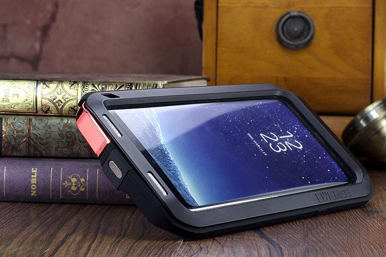 LOVE MEI Powerful Water Resistant Shockproof Dust/Dirt/Snow Proof Aluminum Metal Outdoor Heavy Duty Case Cover for Samsung Galaxy S8 & Samsung Galaxy S8 Plus