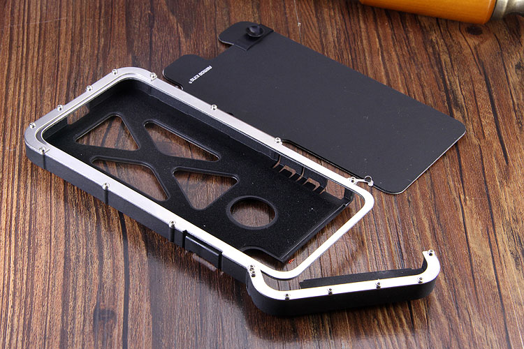 Armor King Iron Man Luxury Shockproof Stainless Steel Aluminum Metal Flip Case Cover for Apple iPhone X