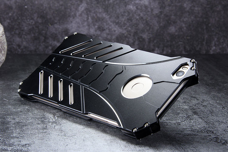 R-Just Batman Shockproof Aluminum Shell Metal Case with Custom Stent for Xiaomi Mi Max 2