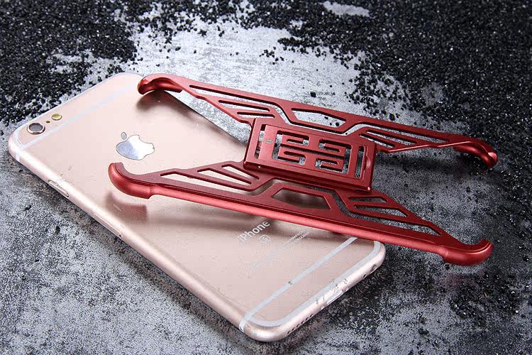 iy Metror Butterfly Aluminum Shell Shockproof Aerospace Metal Case Cover with Kickstand for iPhone 6S Plus & iPhone 6S