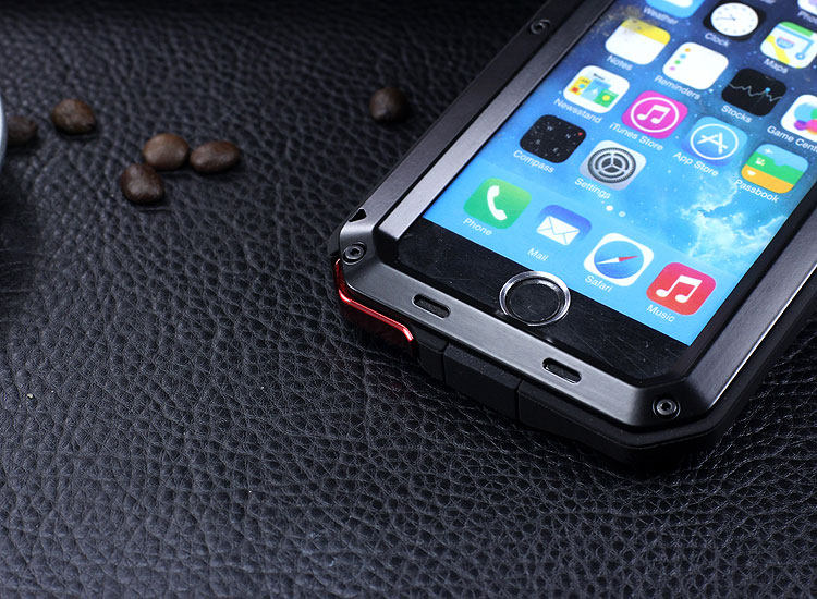 R-Just Extreme Premium Protection System Aluminum Heavy Duty Metal Case with Corning Gorilla Glass for Apple iPhone 6S Plus/6 Plus & iPhone 6S/6