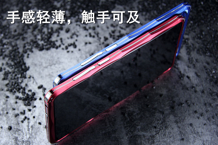 iMatch Slim Light Aluminum Metal Shockproof Bumper Case with Kickstand for Xiaomi Mi MIX 2