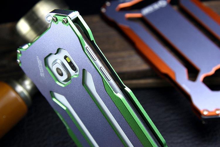 R-JUST GUNDAM Aluminum Alloy Double Color Oxidation Metal Protective Case for Samsung Galaxy Note 5 N9200