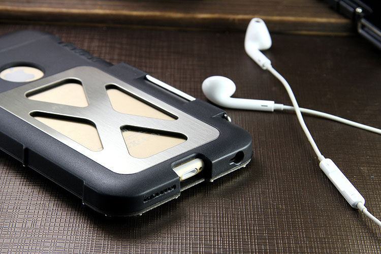 Armor King Iron Man Luxury Shockproof Stainless Steel Aluminum Metal Flip Case Cover for Apple iPhone 6S Plus/6 Plus & iPhone 6