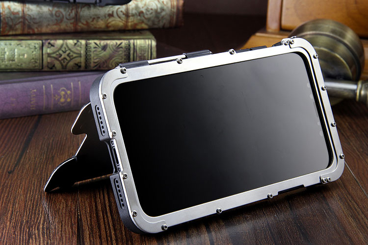 Armor King Iron Man Luxury Shockproof Stainless Steel Aluminum Metal Flip Case Cover for Apple iPhone X