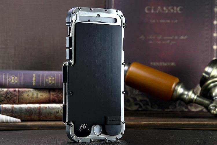 Armor King Iron Man Luxury Shockproof Stainless Steel Aluminum Metal Flip Case Cover for Apple iPhone 6S Plus/6 Plus & iPhone 6
