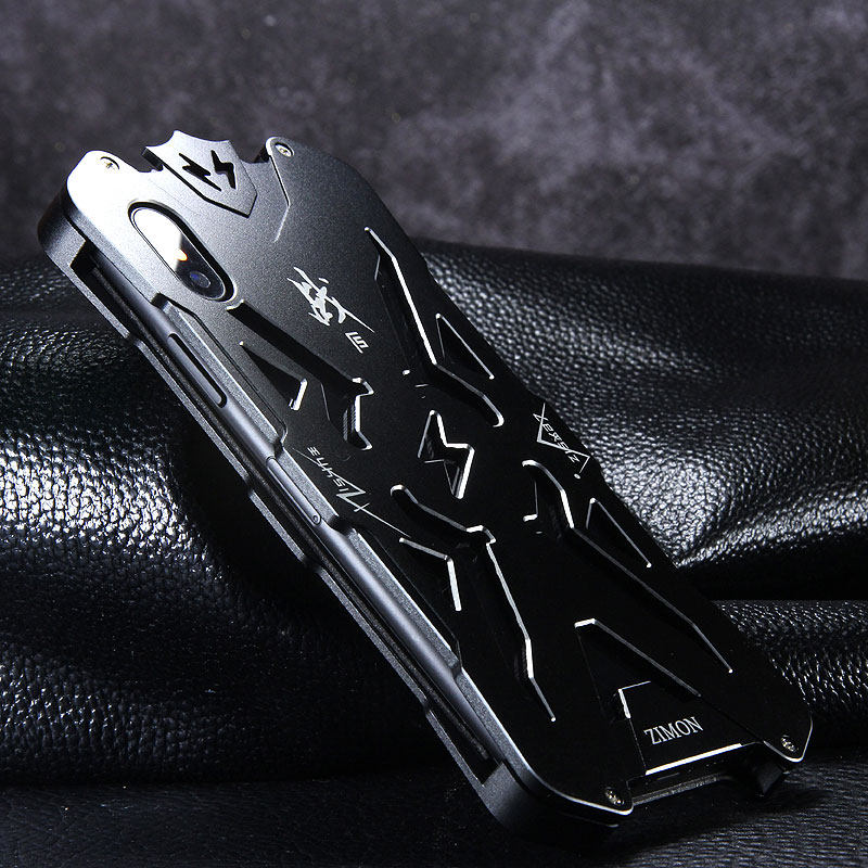 SIMON THOR Aviation Aluminum Alloy Shockproof Armor Metal Case Cover for Apple iPhone X