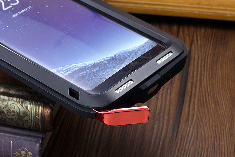 LOVE MEI Powerful Water Resistant Shockproof Dust/Dirt/Snow Proof Aluminum Metal Outdoor Heavy Duty Case Cover for Samsung Galaxy S8 & Samsung Galaxy S8 Plus