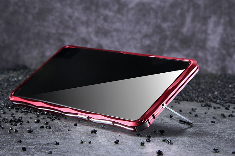 iMatch Slim Light Aluminum Metal Shockproof Bumper Case with Kickstand for Xiaomi Mi MIX 2