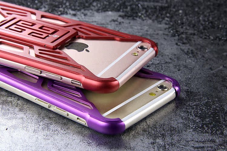 iy Metror Butterfly Aluminum Shell Shockproof Aerospace Metal Case Cover with Kickstand for iPhone 6S Plus & iPhone 6S