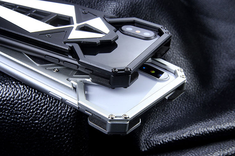 S.CENG Spider-Man Shockproof Aerospace Aluminum Metal Shell Case Cover for Apple iPhone X