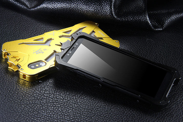 SIMON THOR Aviation Aluminum Alloy Shockproof Armor Metal Case Cover for Apple iPhone X