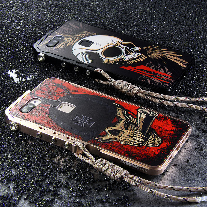 KANENG Mechanical Arm Trigger Aluminum Bumper Metal Frame 3D Cameo Back Cover Case for vivo X20