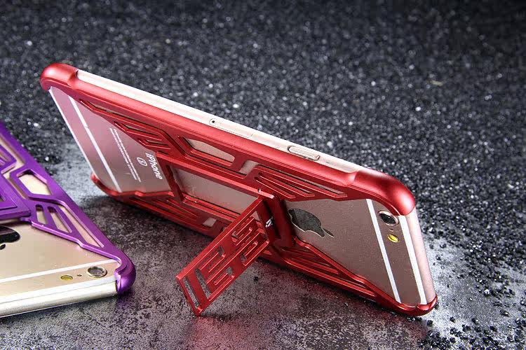 iy Metror Butterfly Aluminum Shell Shockproof Aerospace Metal Case Cover with Kickstand for iPhone 6S Plus & iPhone 6S