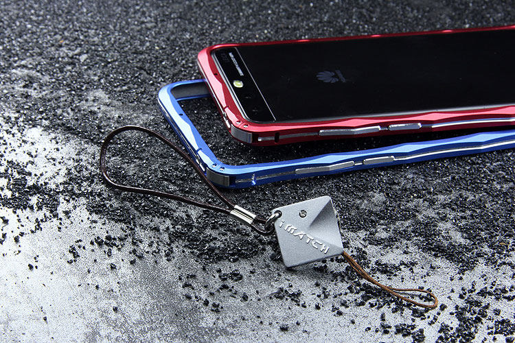 iMatch Slim Light Aluminum Metal Shockproof Bumper Case with Kickstand for Huawei P10 & Huawei P10 Plus