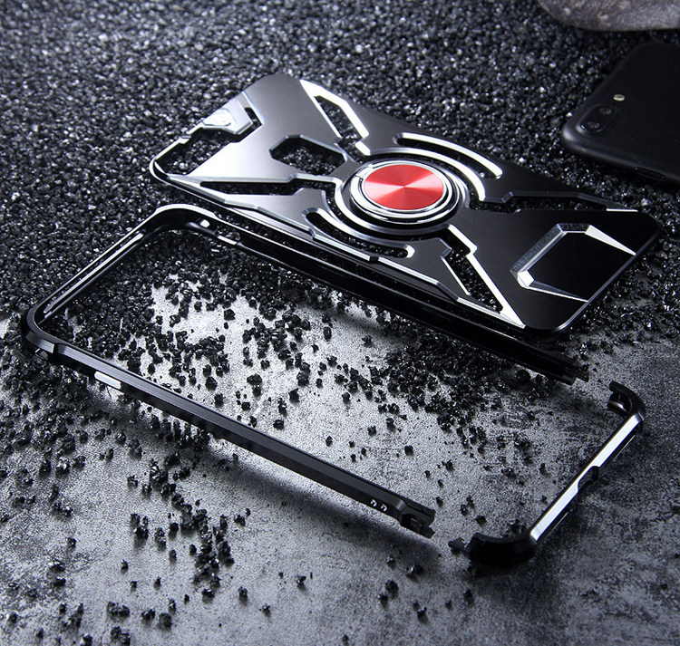 WK Iron Man Military Grade Shockproof Screw-less Metal Case w/ Ring Holder for Apple iPhone 8 Plus/7 Plus/6S Plus/6 Plus & iPhone 8/7/6S/6