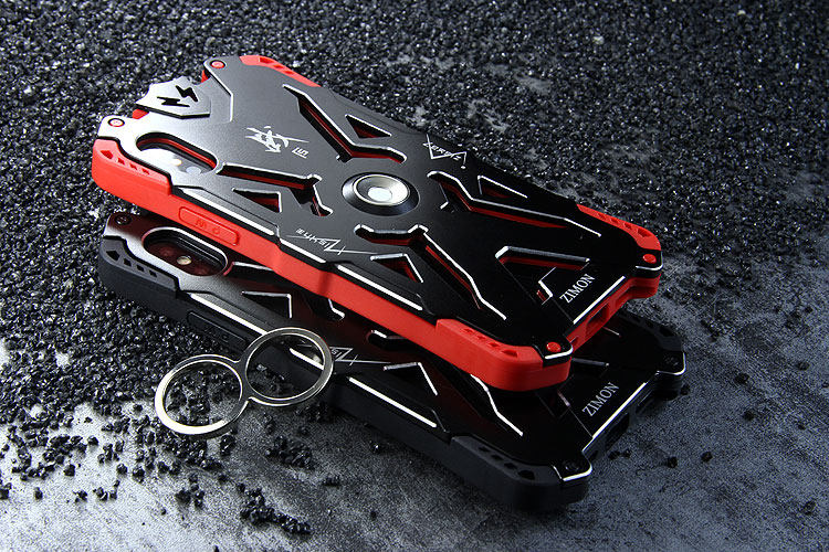 SIMON THOR Magnetic Bracket Aviation Aluminum Alloy Shockproof Rugged Metal Case Cover for Apple iPhone X