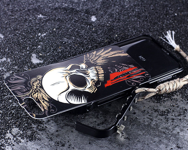 KANENG Mechanical Arm Trigger Aluminum Bumper Metal Frame 3D Cameo Back Cover Case for Xiaomi Mi 6