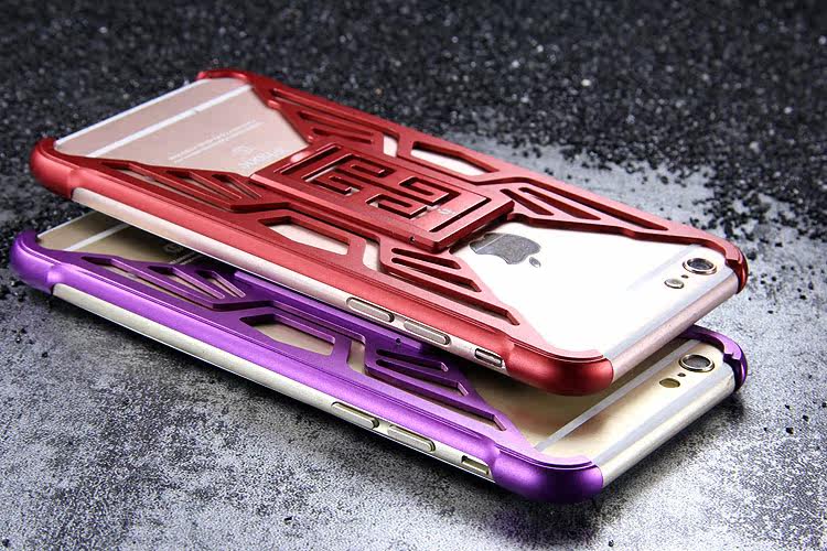 iy Metror Butterfly Aluminum Shell Shockproof Aerospace Metal Case Cover with Kickstand for iPhone 6S Plus & iPhone 6S