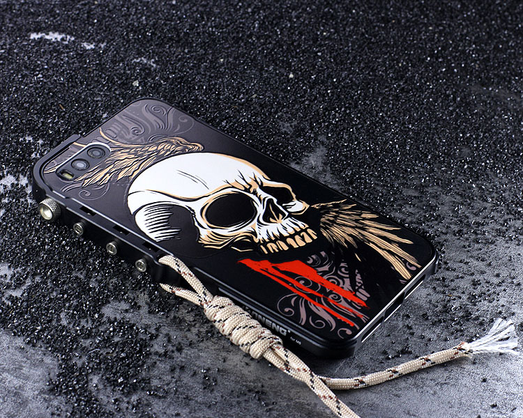 KANENG Mechanical Arm Trigger Aluminum Bumper Metal Frame 3D Cameo Back Cover Case for Xiaomi Mi 6