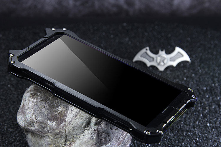 R-Just Batman Shockproof Aluminum Shell Metal Case with Custom Batarang Stent for Huawei Mate 10