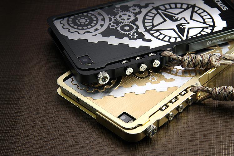 SIMON Mechanical Arm Trigger Aluminum Alloy Metal Bumper Outdoor Case Cover for Huawei P8