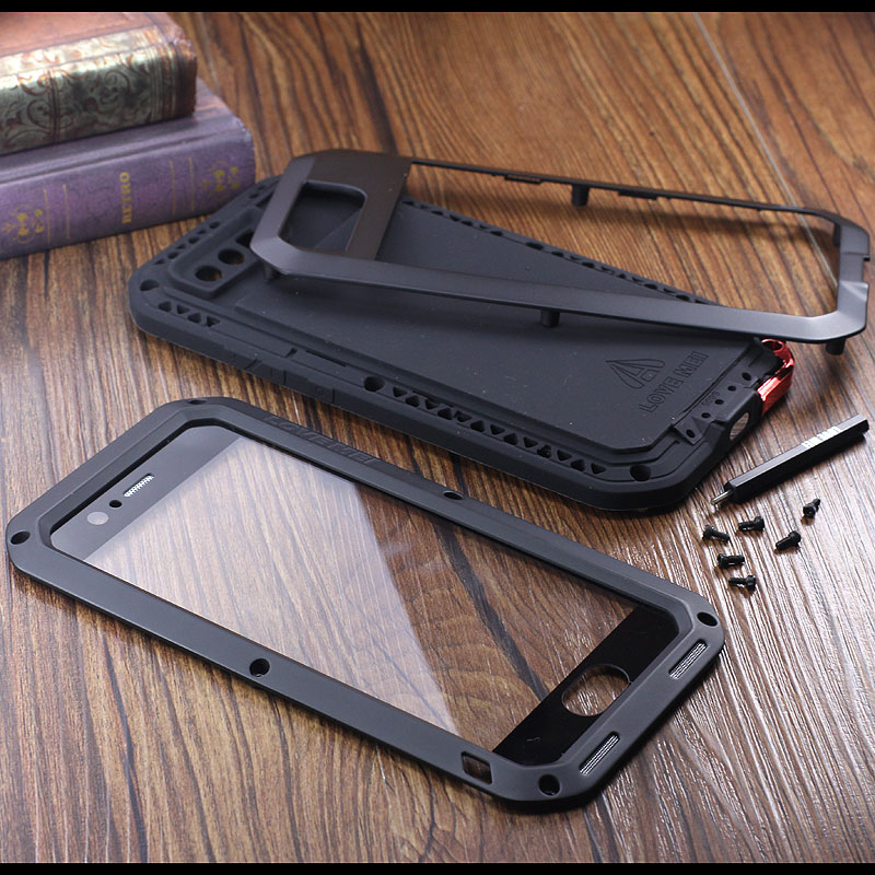 LOVE MEI Powerful Water Resistant Shockproof Dust/Dirt/Snow Proof Aluminum Metal Outdoor Heavy Duty Case Cover for Huawei P10 & Huawei P10 Plus