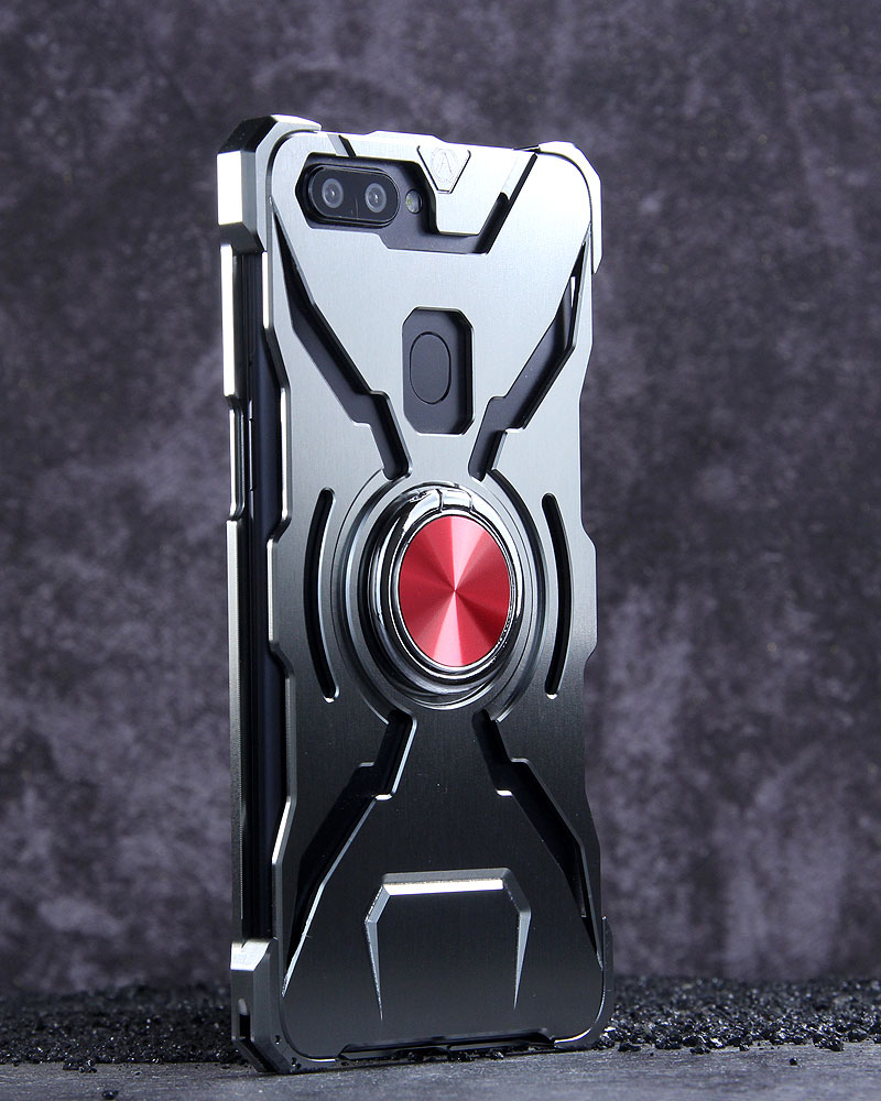 WK Iron Man Military Grade Shockproof Screw-less Metal Case w/ Ring Holder for OPPO R11s Plus & OPPO R11s