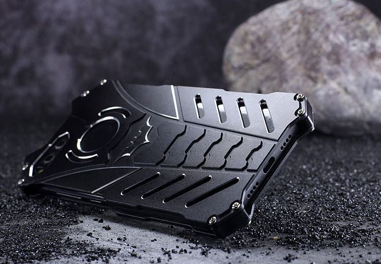 R-Just Batman Shockproof Aluminum Shell Metal Case with Custom Batarang Stent for Xiaomi Mi 6