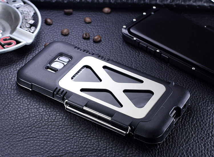 Armor King Iron Man Luxury Shockproof Stainless Steel 360° Rotating Metal Flip Case Cover for Samsung Galaxy S8 Plus & Samsung Galaxy S8