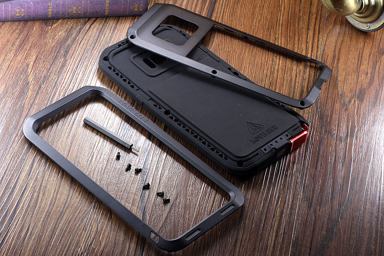 LOVE MEI Powerful Water Resistant Shockproof Dust/Dirt/Snow Proof Aluminum Metal Outdoor Heavy Duty Case Cover for Samsung Galaxy S8 & Samsung Galaxy S8 Plus