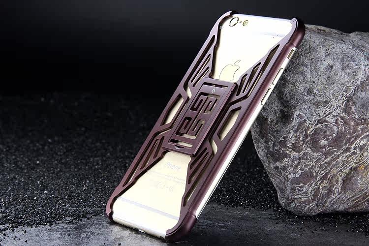 iy Metror Butterfly Aluminum Shell Shockproof Aerospace Metal Case Cover with Kickstand for iPhone 6S Plus & iPhone 6S