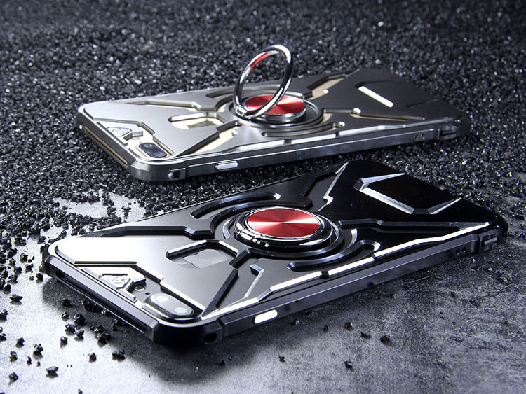 WK Iron Man Military Grade Shockproof Screw-less Metal Case w/ Ring Holder for Apple iPhone 8 Plus/7 Plus/6S Plus/6 Plus & iPhone 8/7/6S/6